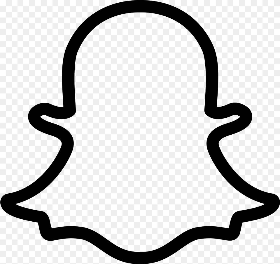 Snapchat Logo White Snapchat Logo Transparent, Gray Png Image