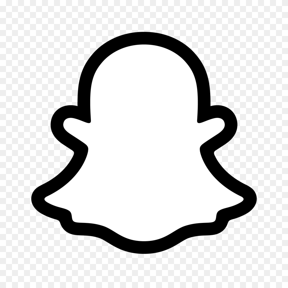 Snapchat Logo With Snapchat Ghost, Silhouette, Stencil, Sticker, Smoke Pipe Free Transparent Png