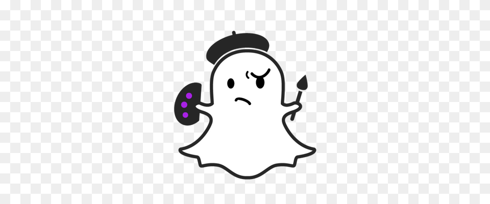 Snapchat Painter Ghost Transparent, Stencil, Outdoors, Nature, Snow Free Png