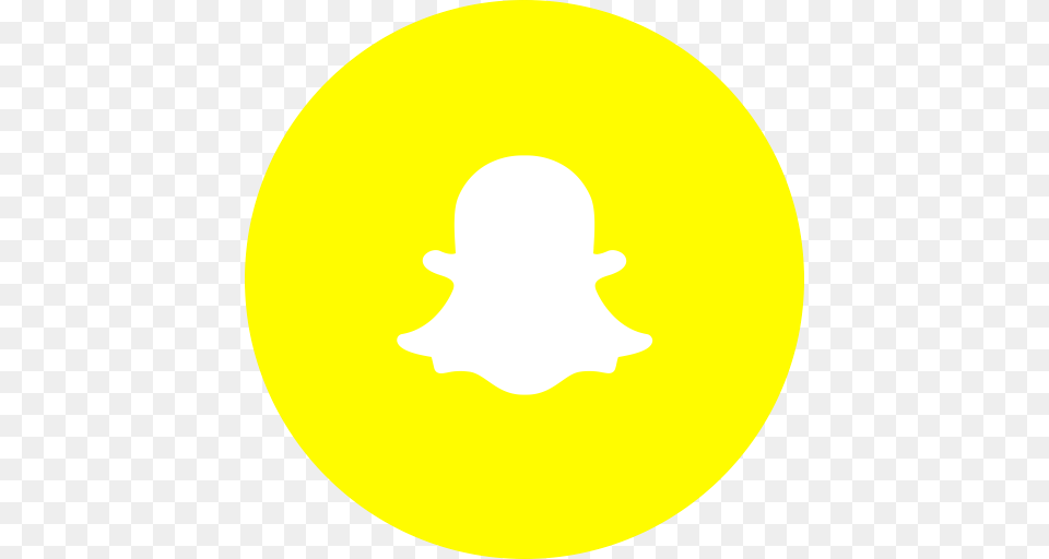 Snapchat Round Icon Photos Circle Social Media Social Network, Logo, Outdoors, Astronomy, Moon Free Png Download