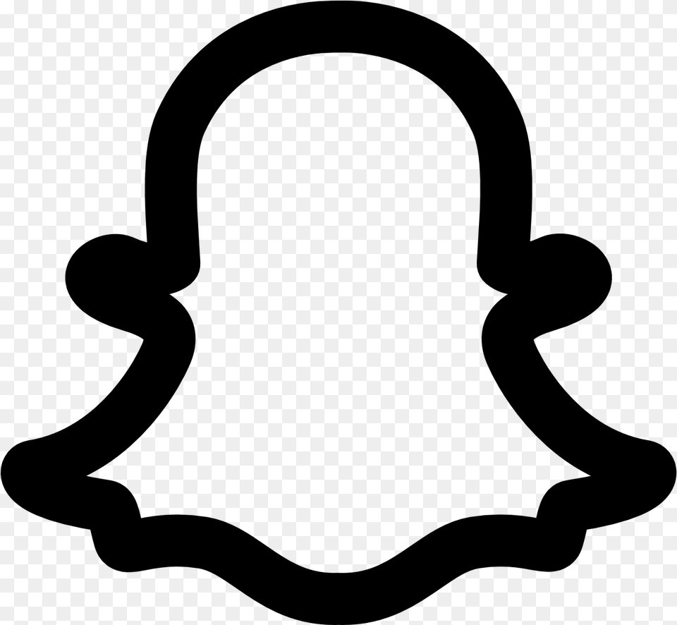 Snapchat Transparent Icon Snapchat, Gray Png