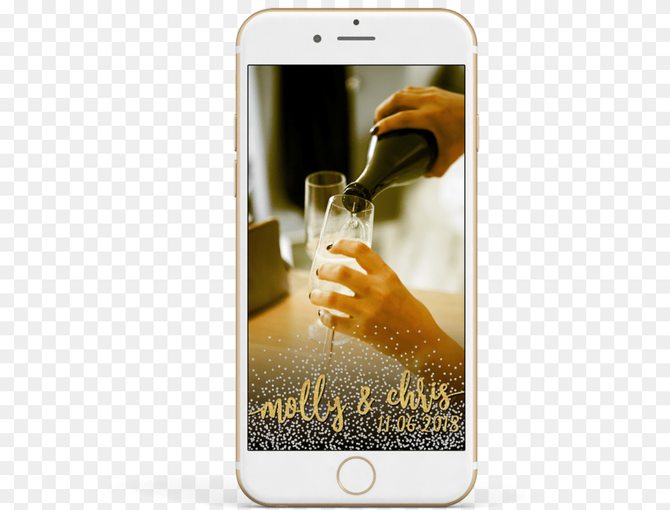 Snapchat Wedding Filter, Electronics, Mobile Phone, Phone, Glass Free Png