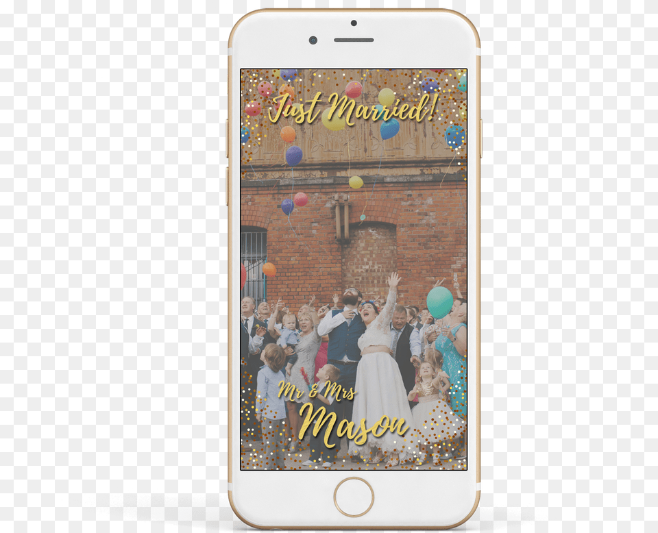 Snapchat Wedding Filter Iphone, Mobile Phone, Phone, Electronics, Person Free Png Download