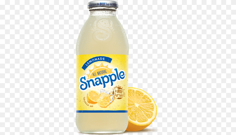 Snapple Bottle Lemonade Snapple, Beverage, Citrus Fruit, Food, Fruit Free Transparent Png