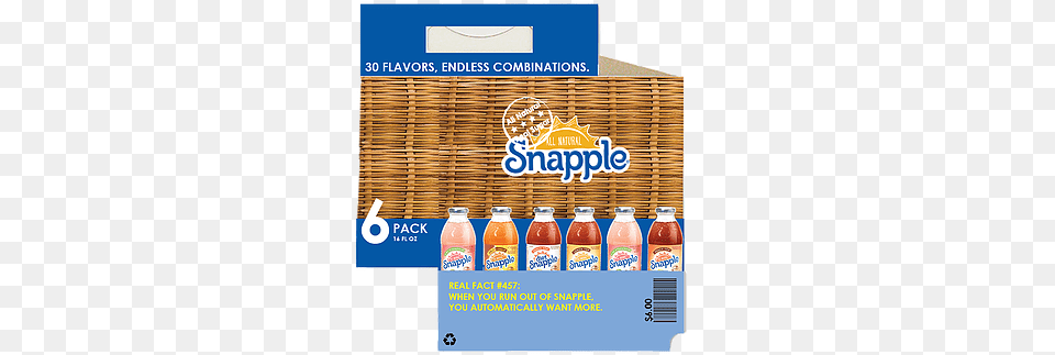 Snapple Madisonchurch Snapple, Beverage, Juice, Advertisement, Food Free Transparent Png