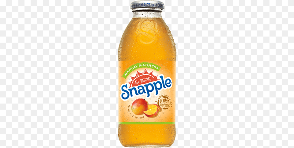 Snapple Mango Madness Juice Drink Snapple Mango Madness, Beverage, Food, Ketchup, Orange Juice Free Transparent Png