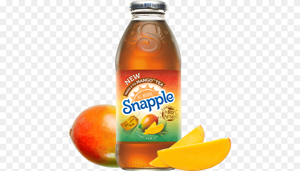 Snapple Mango Tea, Food, Fruit, Plant, Produce Png