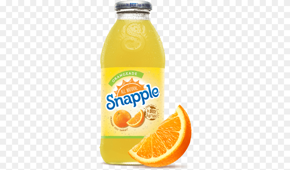 Snapple Orangeade Juice Drink Orange Snapple, Beverage, Plant, Orange Juice, Produce Png