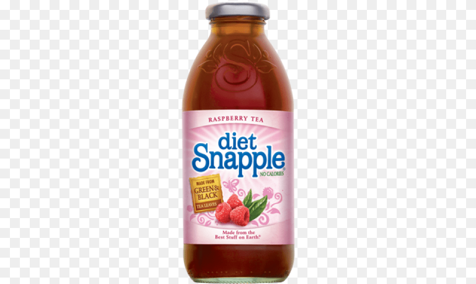 Snapple Raspberry Diet Iced Tea 16 Oz Glass Bottle, Berry, Food, Fruit, Plant Free Transparent Png