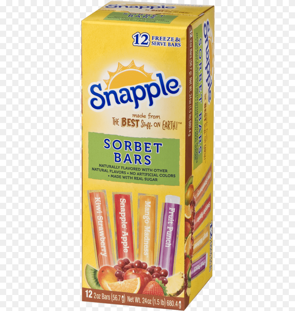 Snapple Sorbet Bars Chocolate, Beverage, Juice Free Png Download