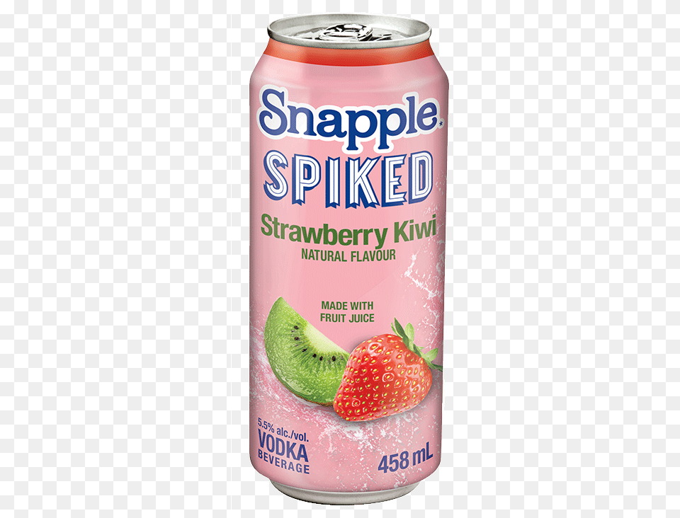 Snapple Spiked Strawberry Kiwi Vodka 458 Ml Snapple Spiked Strawberry Kiwi, Can, Tin, Food, Fruit Png Image