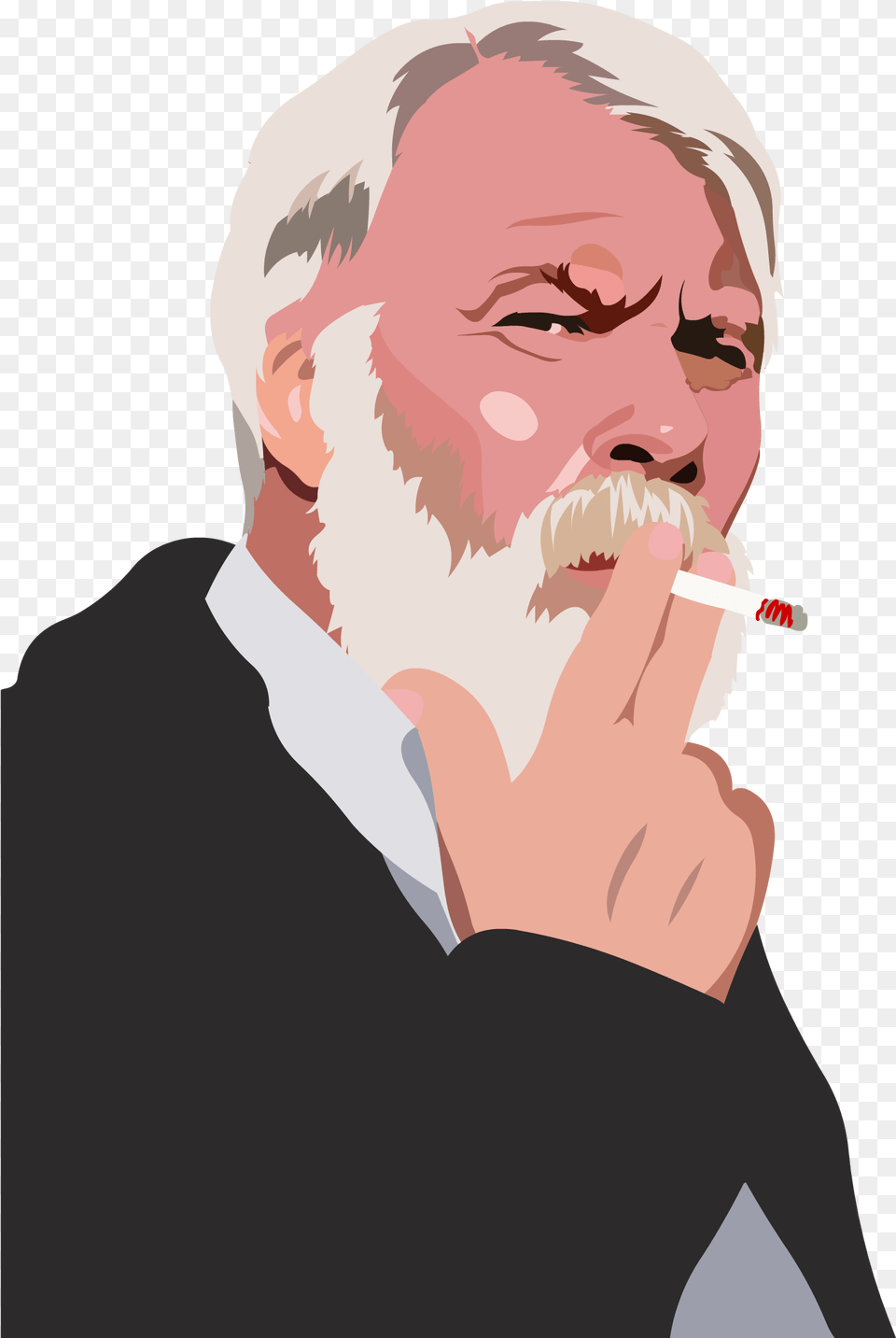 Snappygoatcom Public Domain Snappygoatcom Man Smoking Transparent, Face, Head, Person, Adult Free Png Download