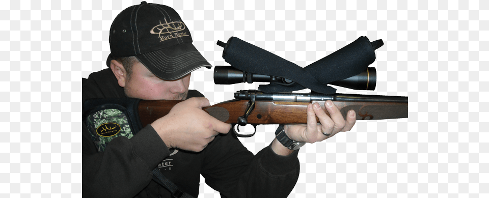Snapshot Rifle Scope Cover Rifle Scope Cover, Weapon, Firearm, Gun, Person Png Image
