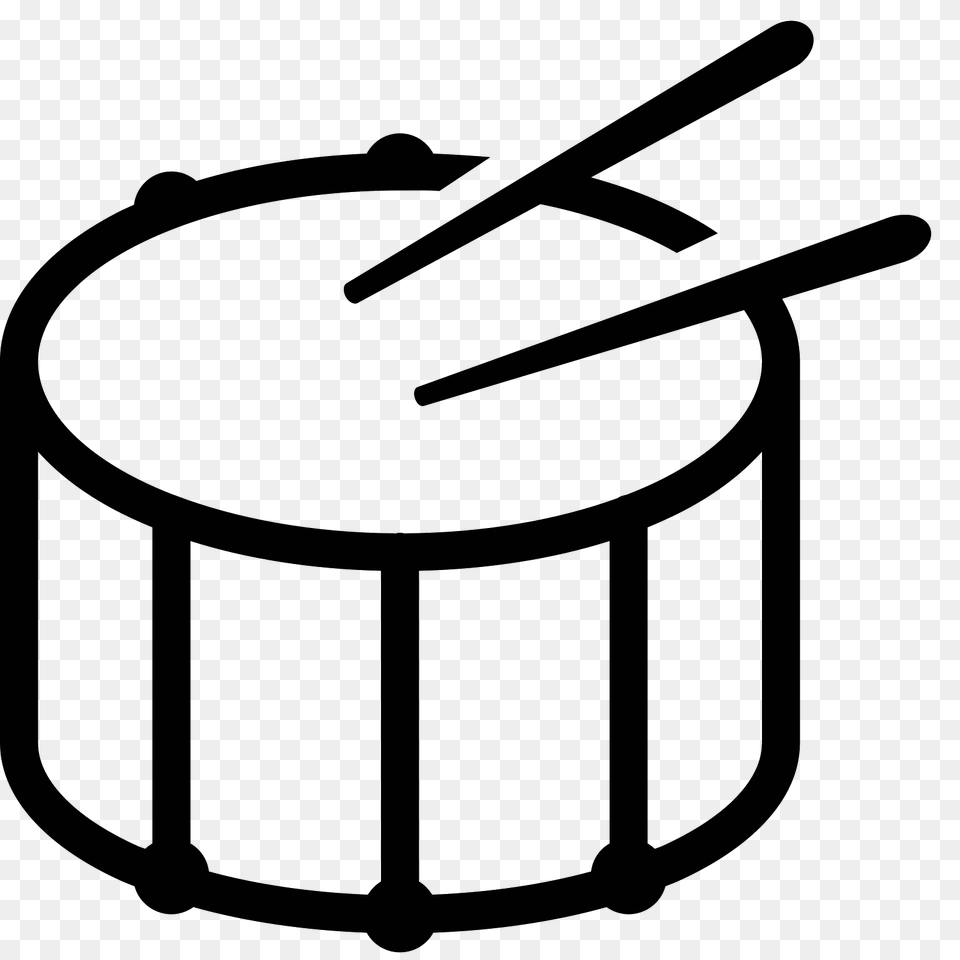 Snare Drum Icon, Gray Png