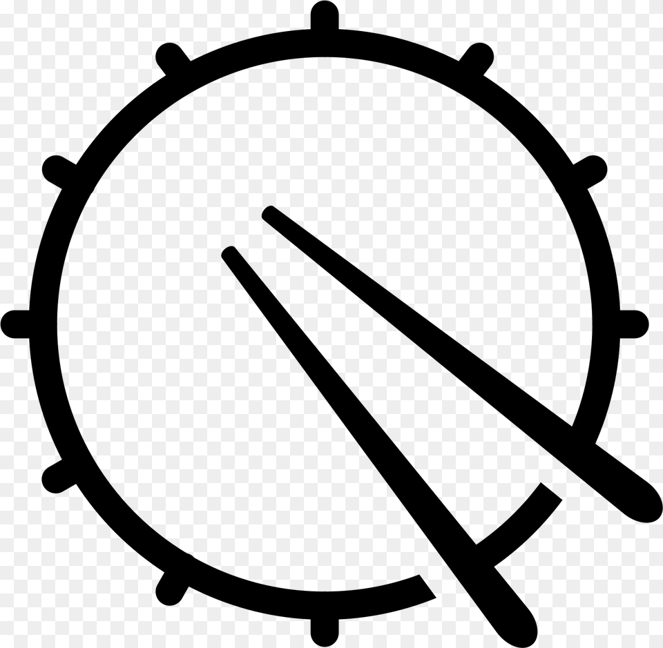 Snare Drum Top Icon Snare Drum, Gray Free Png
