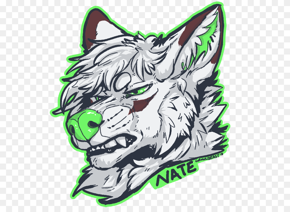 Snarky Wolf Face, Art, Animal, Mammal, Drawing Free Png Download