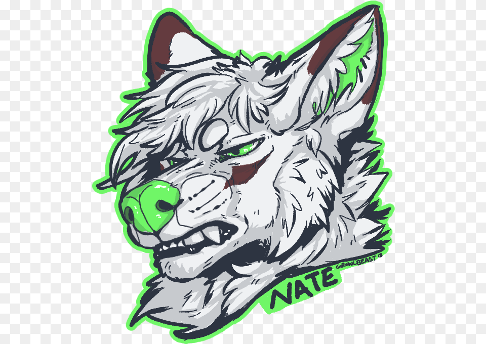 Snarky Wolf Face By Tape Nma Wolf, Animal, Mammal, Art, Canine Free Transparent Png