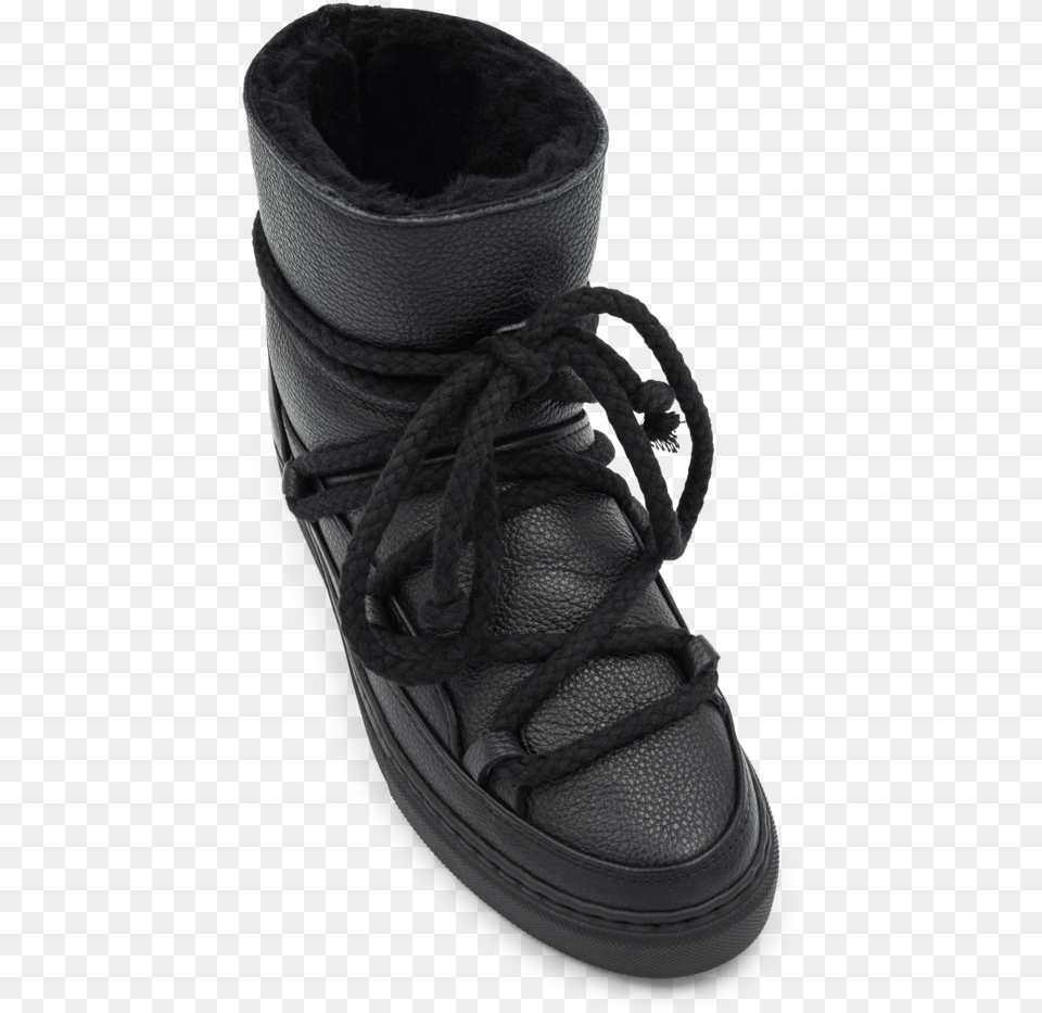 Sneaker Leather Black U2014 Inuikii Boot, Clothing, Footwear, Shoe Png