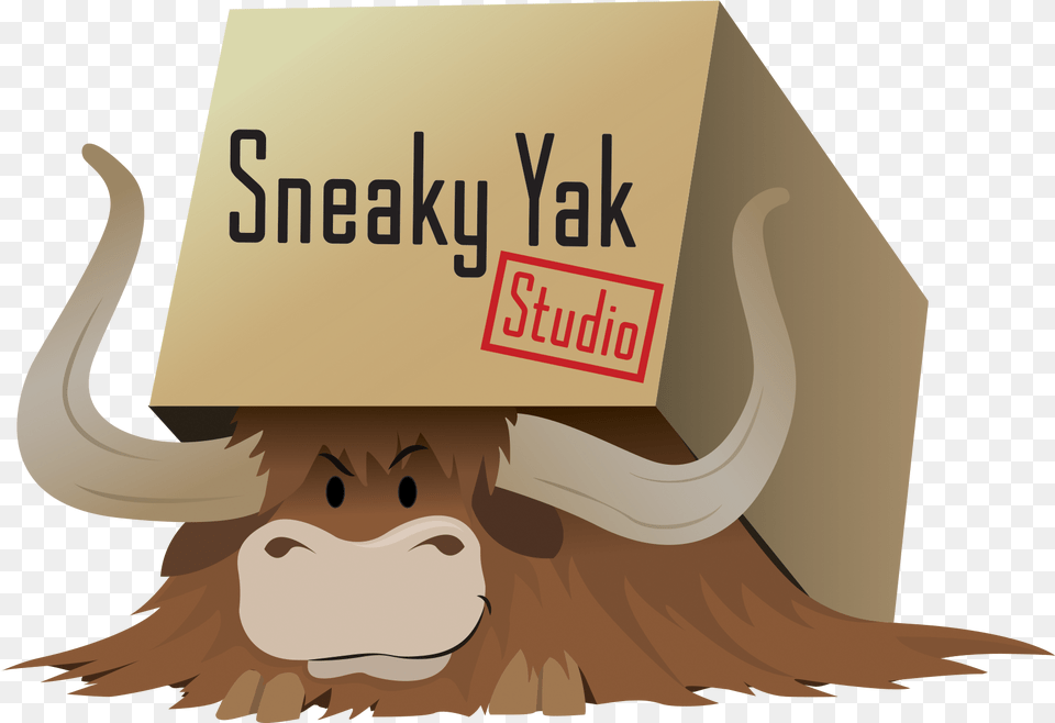 Sneaky Yak Studio Illustration, Person, Animal, Box, Mammal Free Png Download