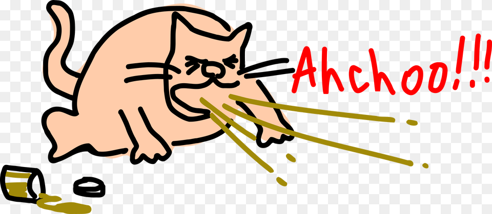 Sneezing Cat Clip Arts Sneezing Clipart Gif, Animal, Mammal Png