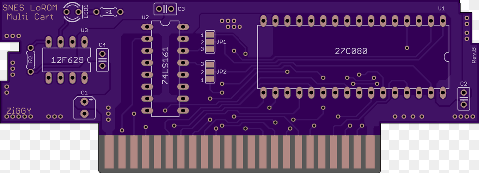 Snes Lorom Multi Cart Osh Park Genesis, Electronics, Hardware, Computer Hardware, Printed Circuit Board Png Image