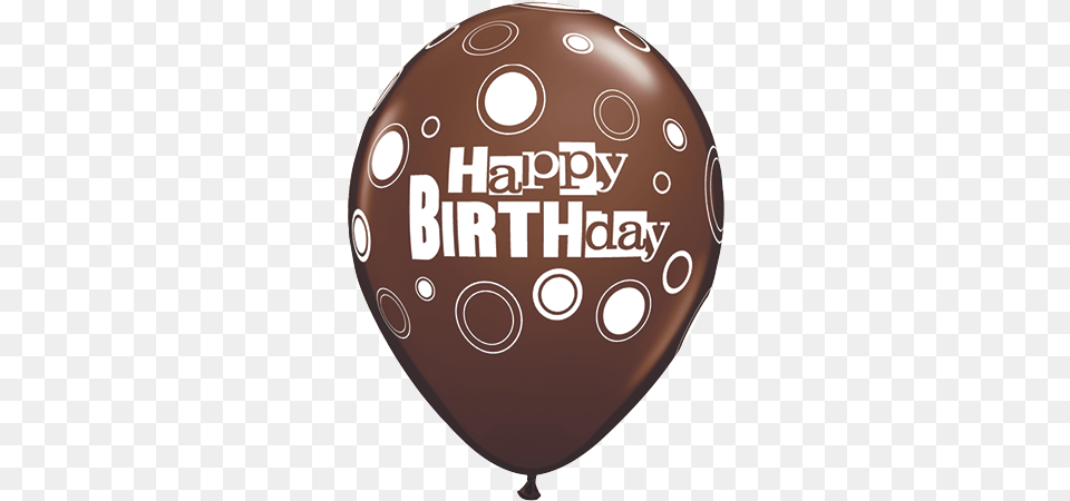 Sngl Latex Bd Hpy Bday Chocolate Brown Balloon Balloon, Disk Png