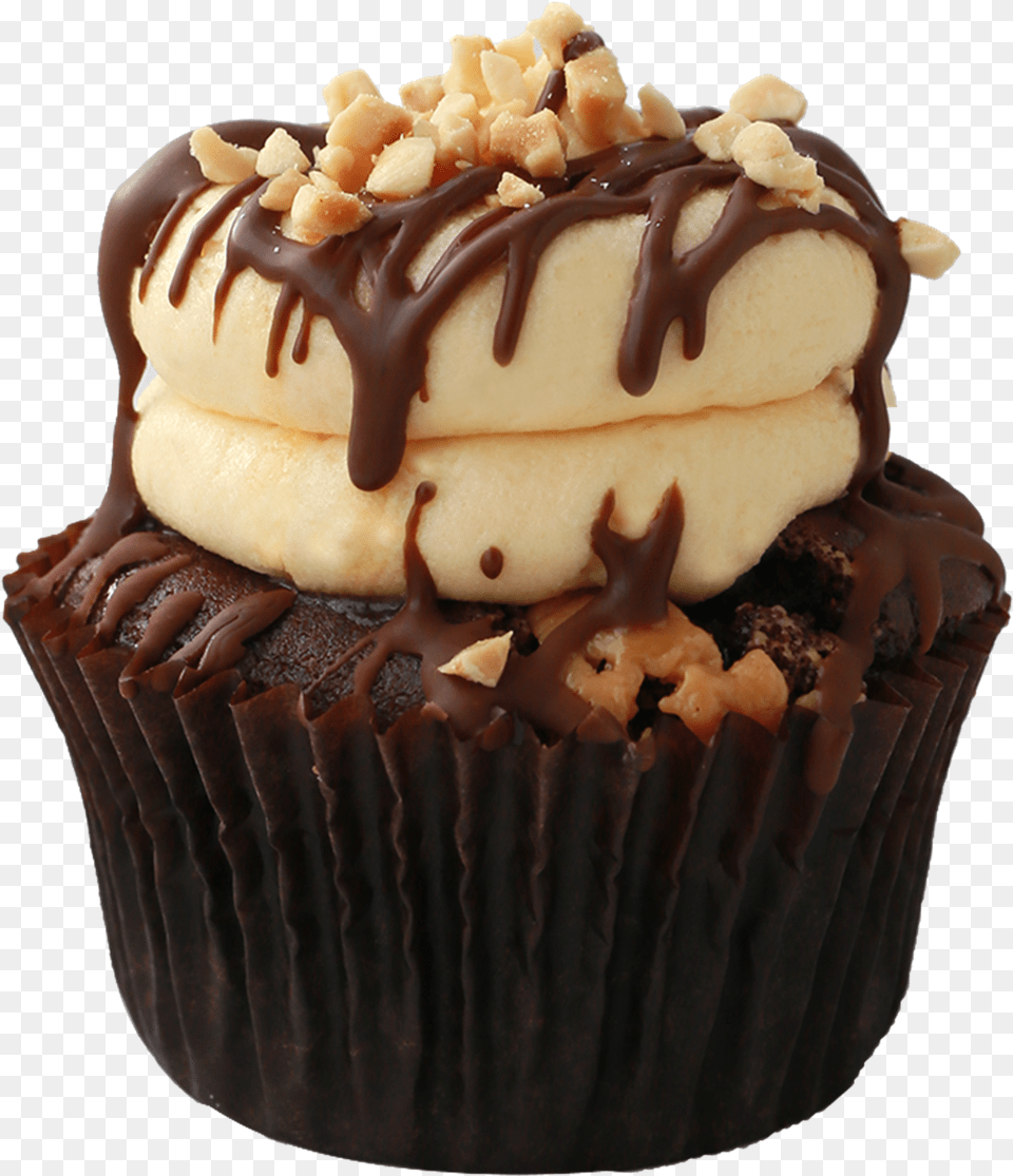 Snickers Cupcakes, Cake, Cream, Cupcake, Dessert Free Png Download