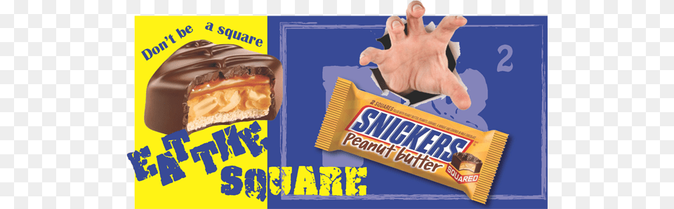 Snickers Peanut Butter Squared 178 Oz, Food, Sweets, Baby, Person Png Image