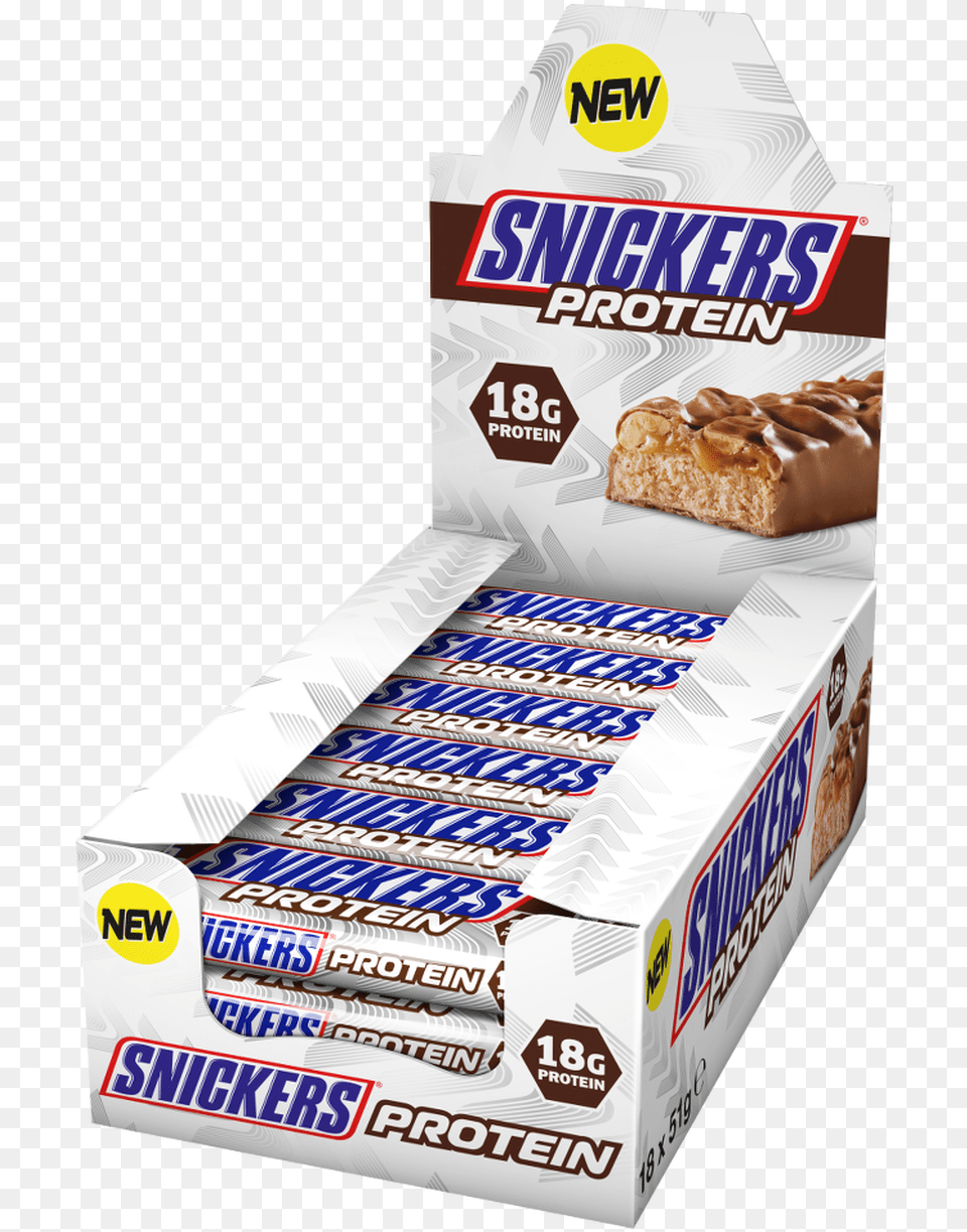 Snickers Protein Bar 51 G X 18 Bars Pack Snickers, Food, Sweets, Candy Png
