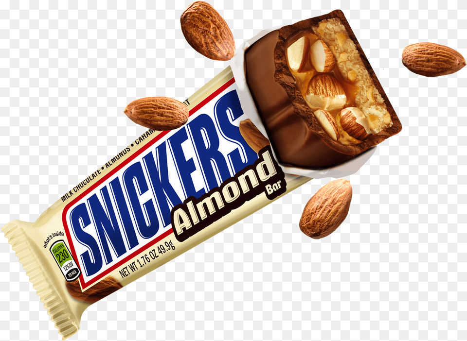 Snickers Snickers Almond, Food, Grain, Produce, Seed Free Png Download