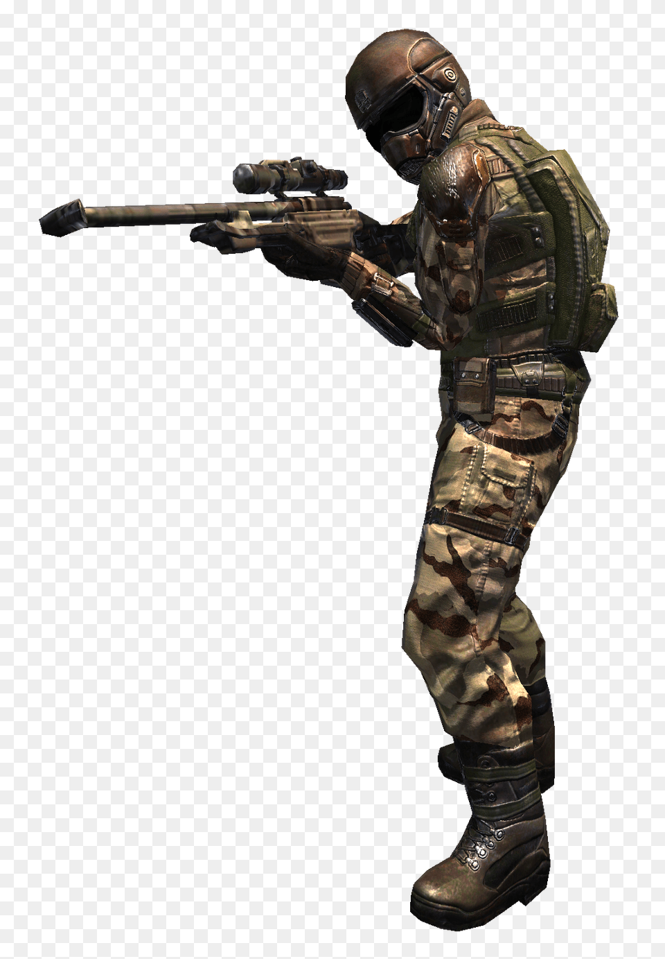 Sniper, Weapon, Gun, Firearm, Person Png Image