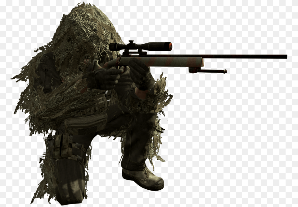 Sniper, Person, Gun, Weapon Free Png