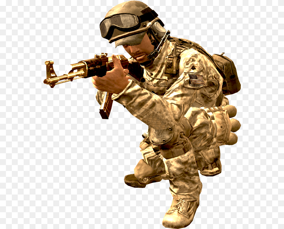 Sniper Ak 47, Weapon, Firearm, Person, Man Png