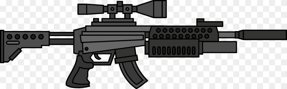 Sniper Clipart Machine Gun Machine Gun, Firearm, Rifle, Weapon Free Transparent Png