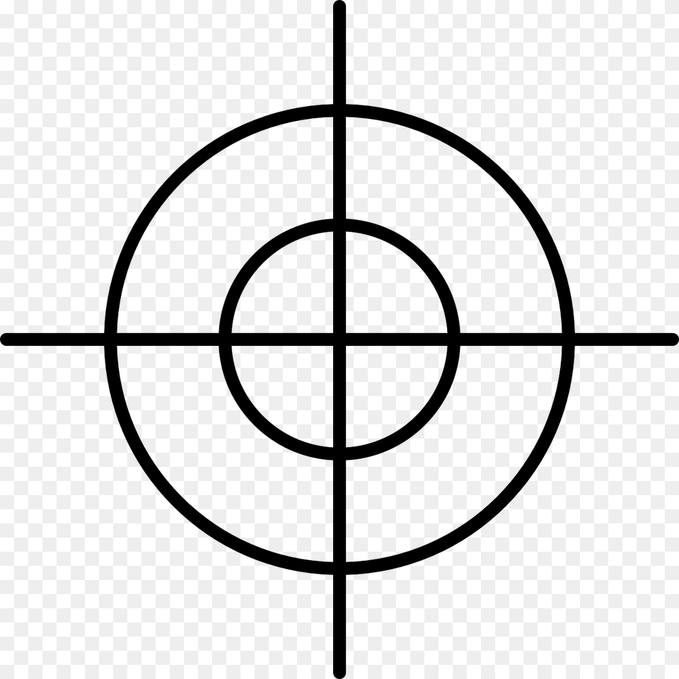 Sniper Crosshairs Crosshair Sightings Objectives Cross Hair, Gray Free Transparent Png