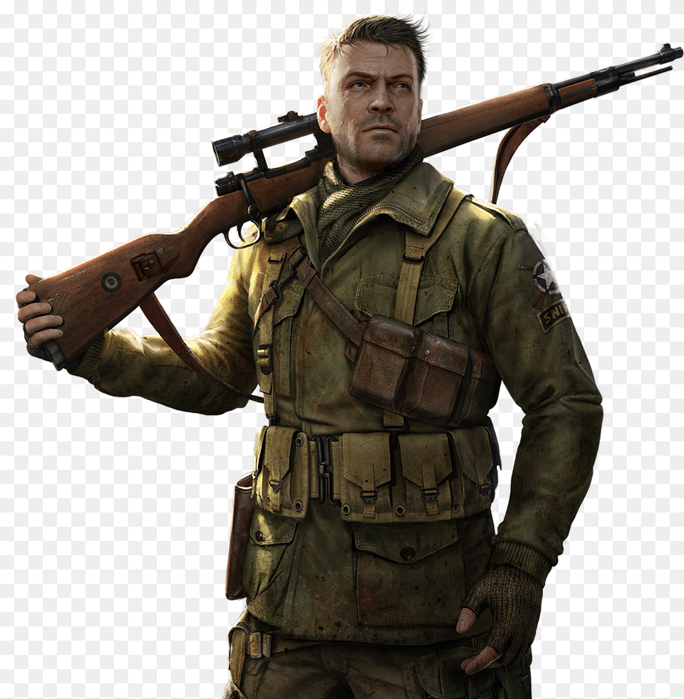 Sniper Elite 4 Karl, Weapon, Firearm, Gun, Rifle Free Transparent Png