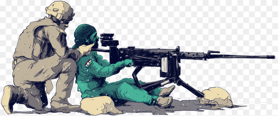 Sniper Kurds, Gun, Machine Gun, Weapon, Adult Png Image