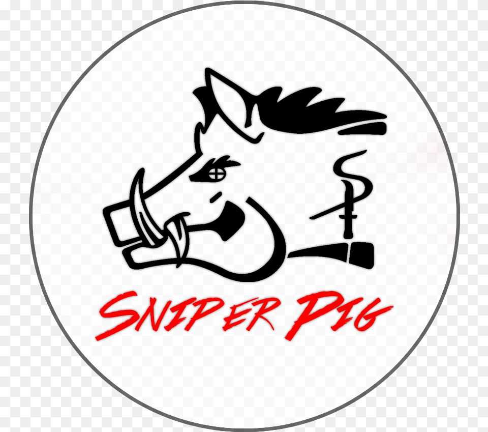 Sniper Pig Decal, Stencil, Animal, Mammal Free Png Download