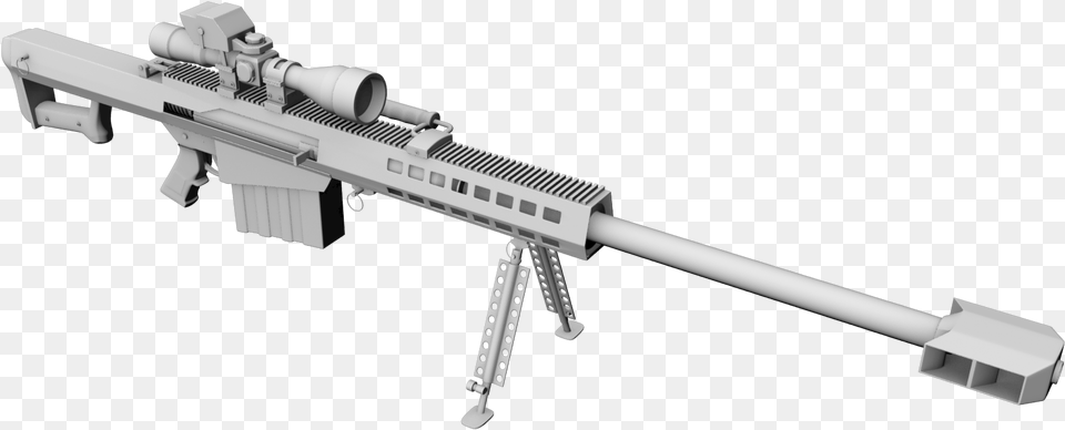 Sniper Rifle Barrett 50 Cal, Firearm, Gun, Weapon Png