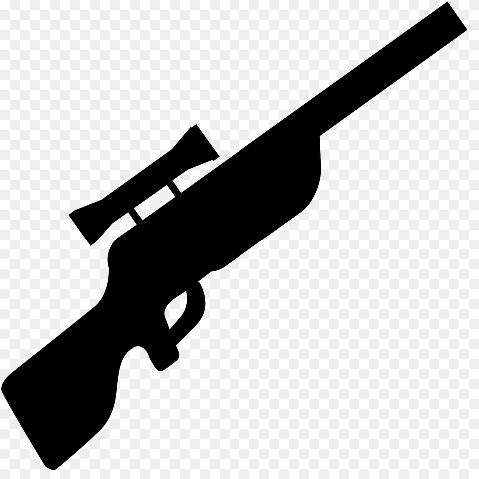 Sniper Rifle Icon, Gray Png Image
