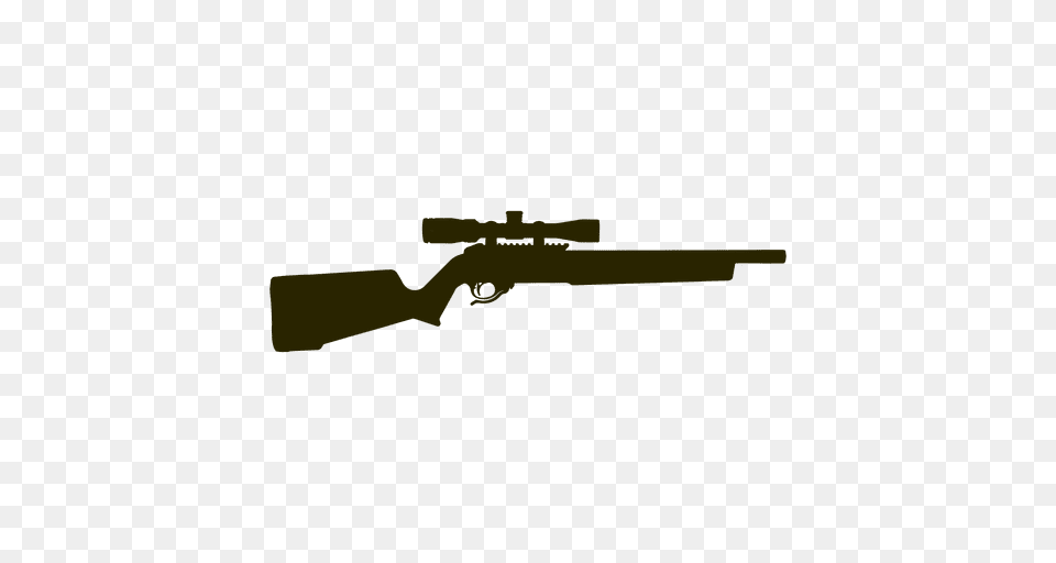 Sniper Rifle Silhouette, Firearm, Gun, Weapon Png