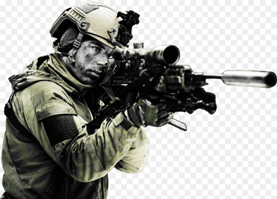 Sniper Sharp Sniper, Adult, Person, Man, Male Free Transparent Png