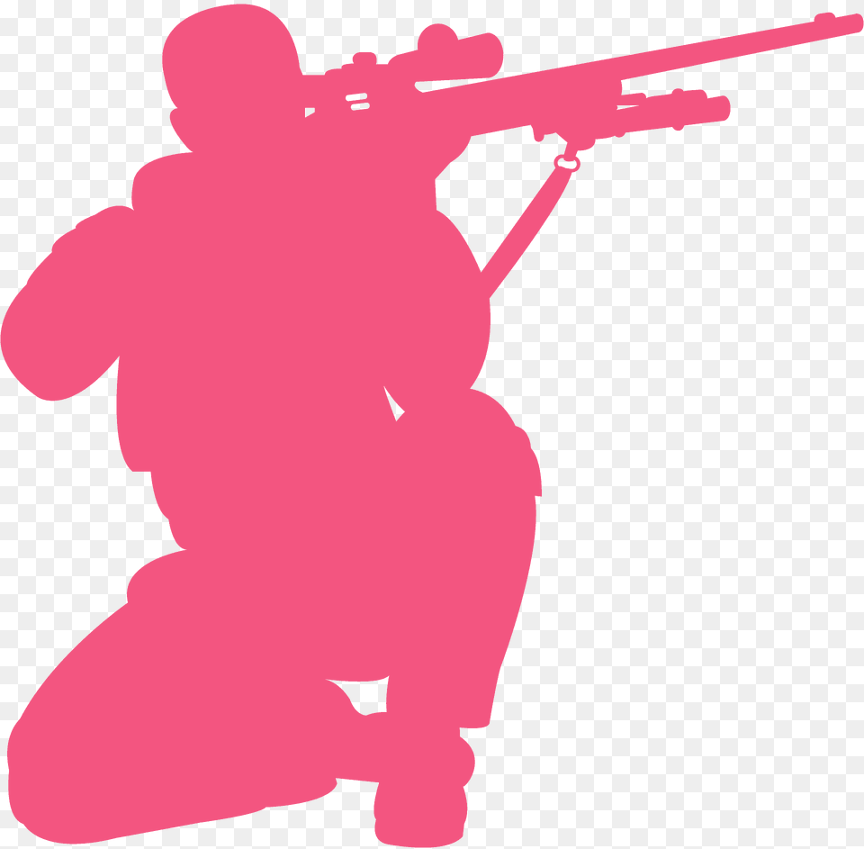 Sniper Silhouette, Kneeling, Person, Photography, Firearm Png