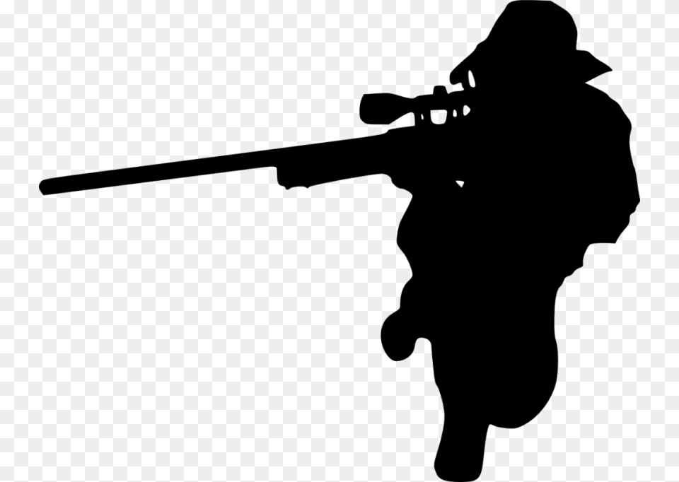 Sniper Silhouette Transparent Bg, Person, Weapon, Firearm, Gun Png