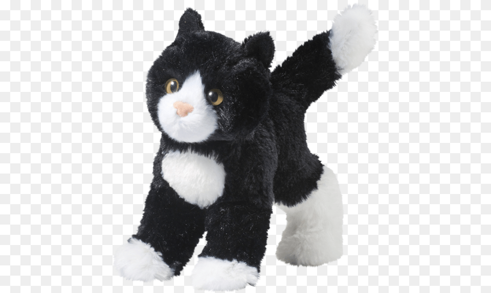 Snippy Black And White Cat, Plush, Toy, Teddy Bear Png Image