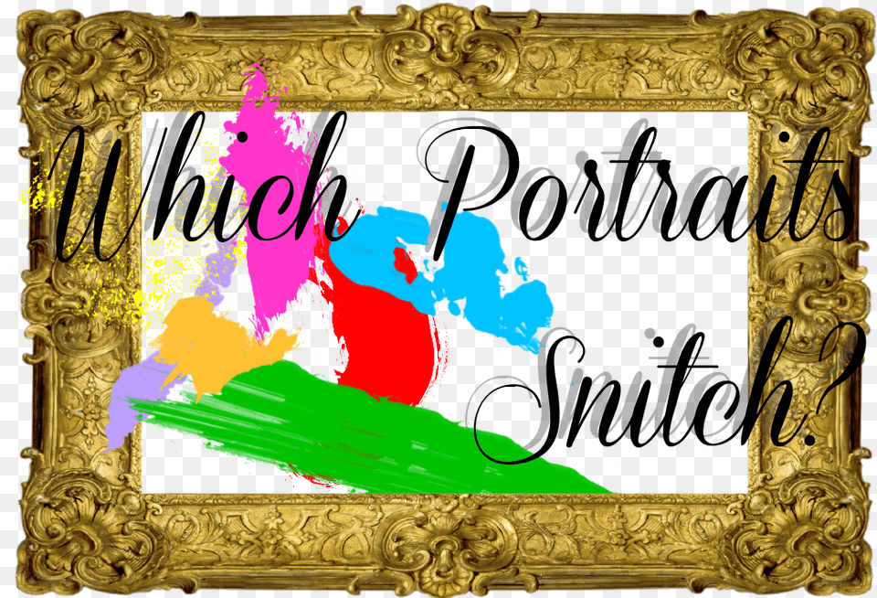 Snitch Which Portraits Snitch Gold Frame Frame Cutout, Art, Adult, Female, Person Png