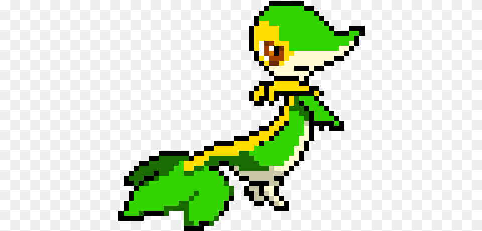 Snivy Pixel Art, Green, Graphics Free Png Download