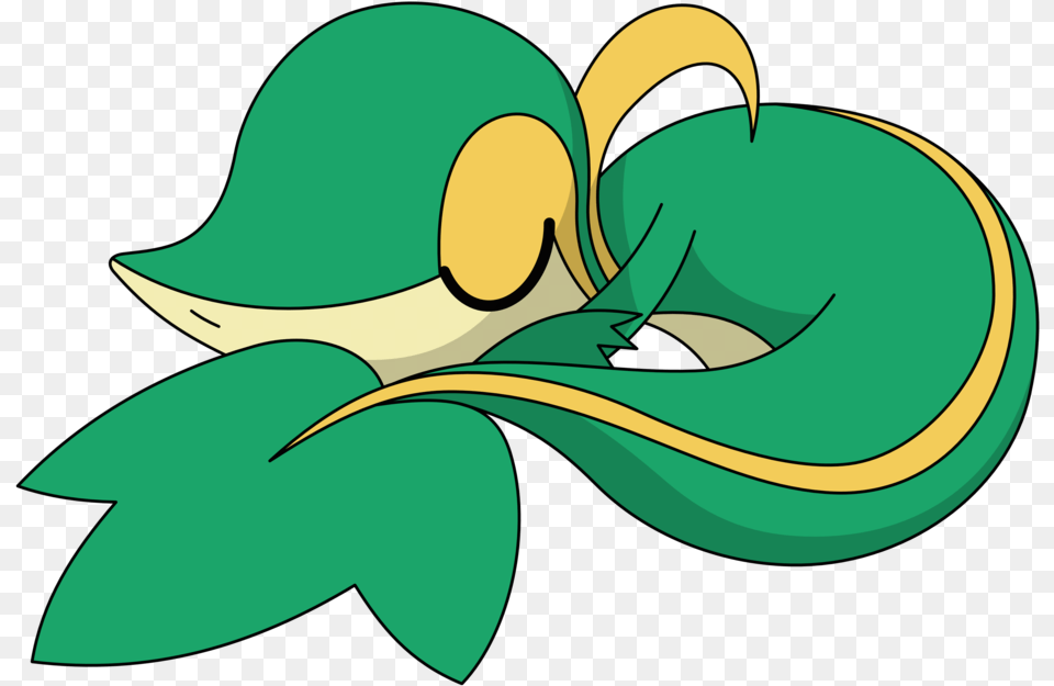 Snivy Shiny Snivy Art, Green, Animal, Fish, Sea Life Free Png