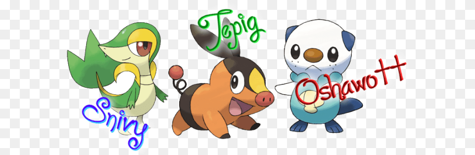 Snivy Tepig Oshawott Photo Pokemon Black And White Starters, Baby, Person Free Png Download