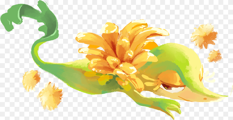 Snivy Variations Or Something Tbh I Just Wanted To Pokmon, Art, Graphics, Floral Design, Pattern Png